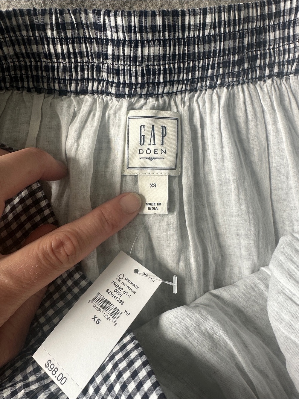 Gap x Doen gingham skirt - Picture 4 of 7